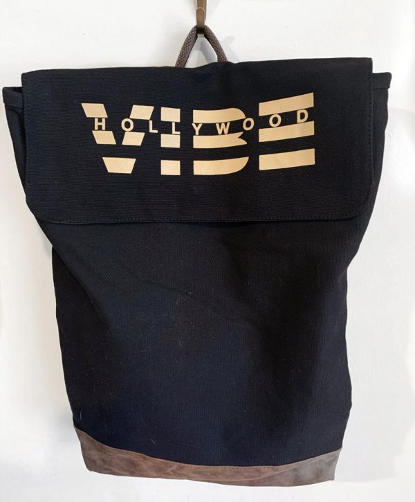 Hollywood Vibe Zipper Tote Bag FRONT