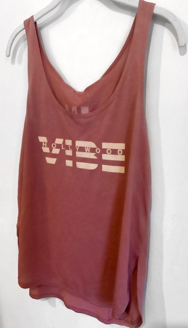 Hollywood Vibe Flowy Tank Top Mauve FRONT