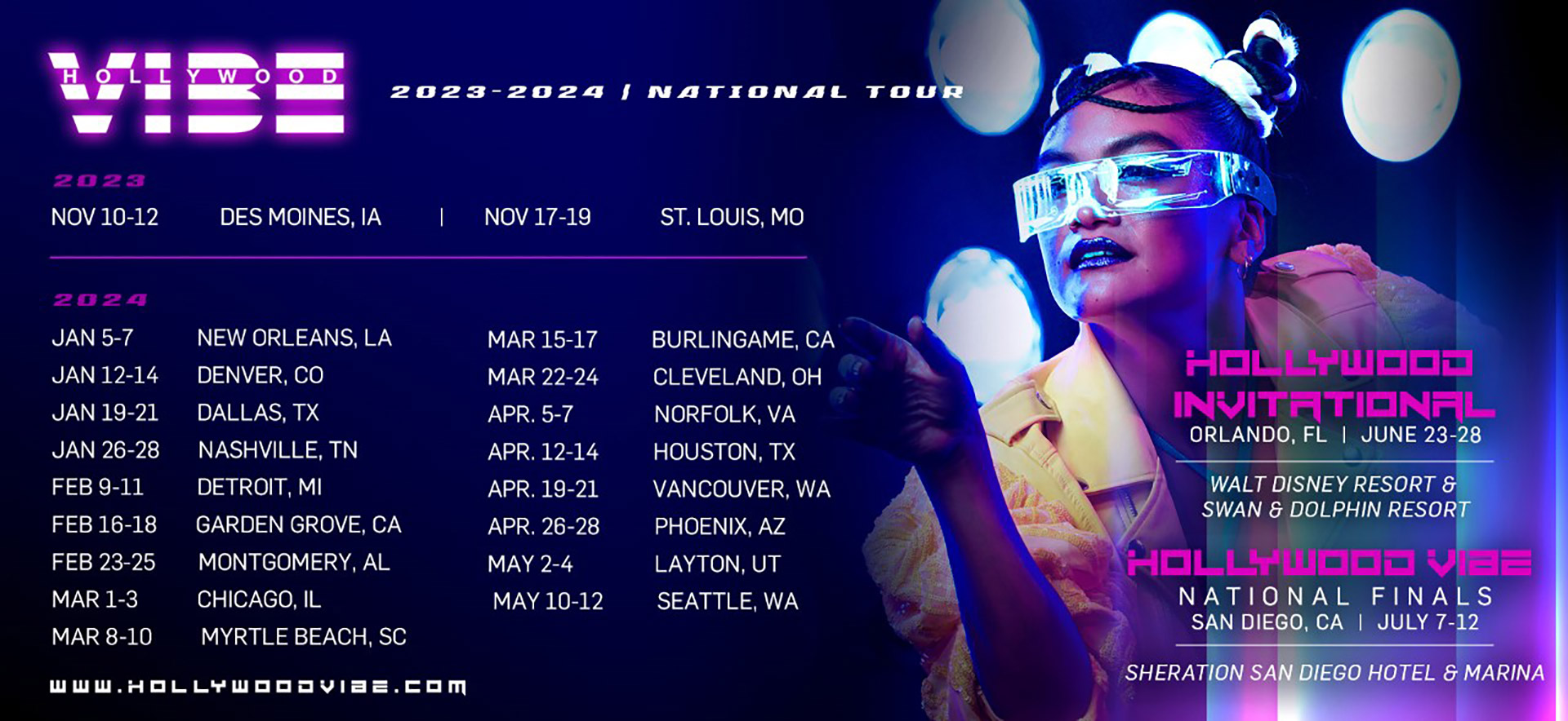 Hollywood Vibe 2023-2024 Tour Dates